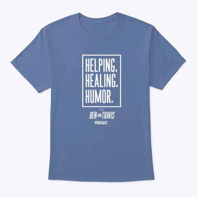 Helping Healing Humor White Logo