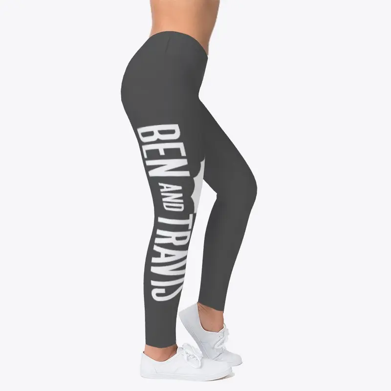 Ben and Travis White Logo Leggings